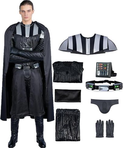 MODISTA Novelty Black Knight Cosplay Costume Suit with Chest Plate Box for Halloween Costumes Adult Dress Up in Saudi Arabia