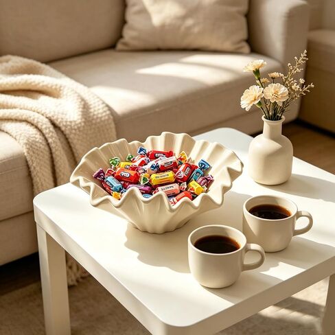 Ceramic Fruit Bowl for Kitchen Counter - Ceramic Decorative Bowl Candy Bowl for Coffee Table,Modern Key Bowl for Entryway Table,9.4 Inch Glazed Ceramic Catch All Bowl for Home Decor in Saudi Arabia