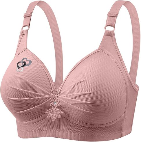 Wireless Bras for Women Comfortableable No Underwire Full Coverage Bra Soft Supportive Push Up Bralette in Saudi Arabia