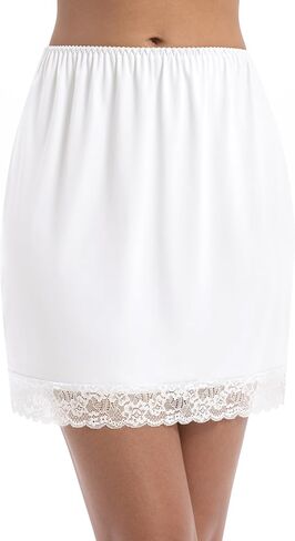 Half Slips for Women Lcae Trim Non Cling Underskirt for Dress Silky Under Dress Lining Mini Slip Skirts for Dresses in Saudi Arabia
