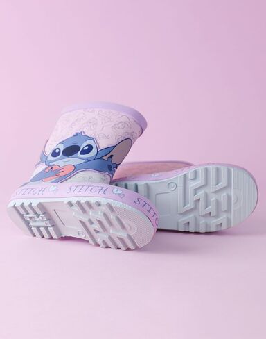 Disney Lilo & Stitch Girls Purple Waterproof Boots | Cartoon Stitch Design for Outdoor Adventures | Kids Rain Footwear for Playtime L&S Character Merchandise in Kuwait