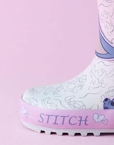 Disney Lilo & Stitch Girls Purple Waterproof Boots | Cartoon Stitch Design for Outdoor Adventures | Kids Rain Footwear for Playtime L&S Character Merchandise in Kuwait