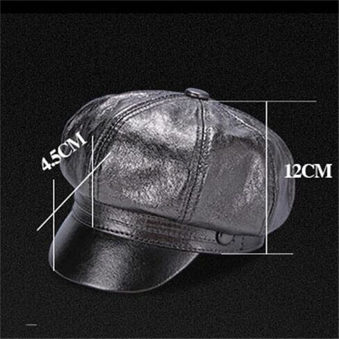 Printed Frosted Octagonal Cap Female Round Top Duck Tongue Hat Fall and Winter Warm Hat(D,X-Large) in Saudi Arabia
