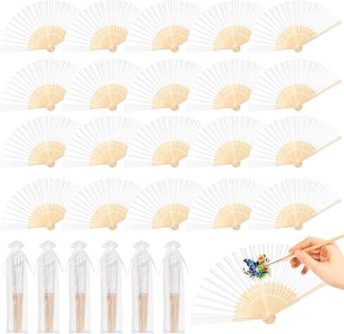 100 Pcs Fans for Wedding Guests, Paper Folding Hand Wedding Fans Bulk for DIY Crafts Wedding Party Gifts Photography Props in Saudi Arabia
