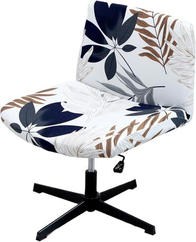 LiveGo Armless Chair Covers, Elastic Criss Cross Chair Cover, Perfect for Vanity/Mid Back Wide Seat Accent/Office Desk Chair (Not Chair,just Cover) in Saudi Arabia