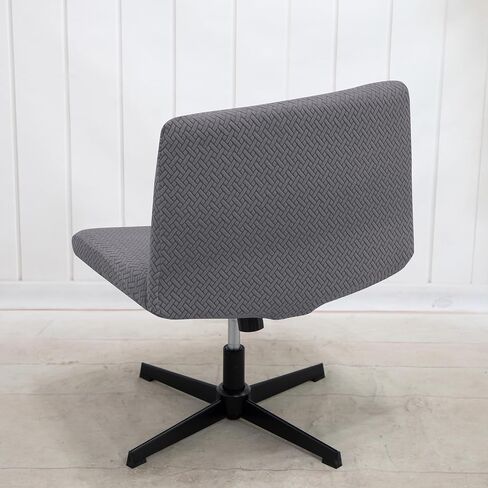 LiveGo Armless Chair Covers, Elastic Criss Cross Chair Cover, Perfect for Vanity/Mid Back Wide Seat Accent/Office Desk Chair (Not Chair,just Cover) in Saudi Arabia