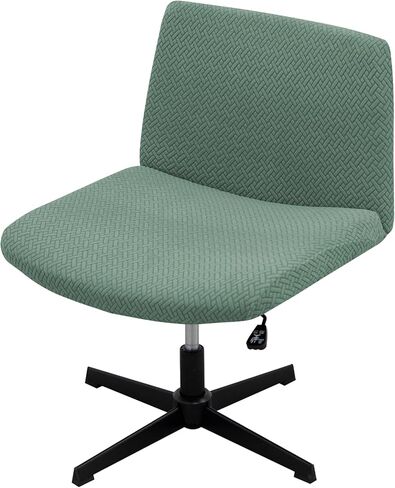 LiveGo Armless Chair Covers, Elastic Criss Cross Chair Cover, Perfect for Vanity/Mid Back Wide Seat Accent/Office Desk Chair (Not Chair,just Cover) in Saudi Arabia