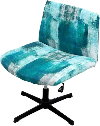 LiveGo Armless Chair Covers, Elastic Criss Cross Chair Cover, Perfect for Vanity/Mid Back Wide Seat Accent/Office Desk Chair (Not Chair,just Cover) in Saudi Arabia