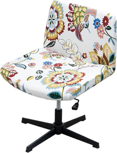 LiveGo Armless Chair Covers, Elastic Criss Cross Chair Cover, Perfect for Vanity/Mid Back Wide Seat Accent/Office Desk Chair (Not Chair,just Cover) in Saudi Arabia