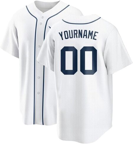 Custom Baseball Jersey Personalized, Add Your Own Name and Number, White Breathable Sports Jersey for Men Women Youth in Kuwait