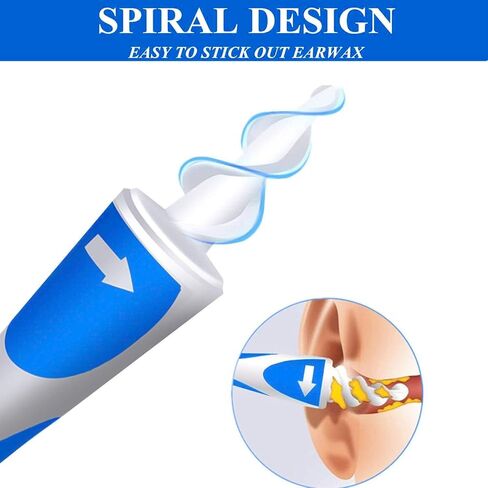 2026 NEW QGrips Earwax Removal-Spiral Ear Wax Removal Tool, Reusable Earwax Removal Kit Safe Ear Cleaner with 16 Pcs Soft and Flexible Replaceme in Saudi Arabia