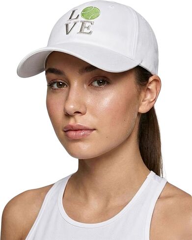 InnoBeta Tennis Gifts for Men/Women, Tennis Caps, Adjustable Embroidered Tennis Hats for Birthday, Christmas-White in Kuwait