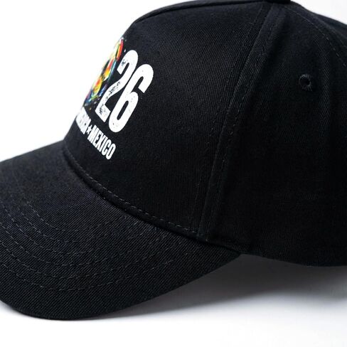 2026 Soccer Fan Hat - Canada America Mexico Hosting Memorabilia - Adjustable Baseball Cap with Artistic Football Graphic - Sports Tournament Souvenir Gift for Men & Women - Black in Saudi Arabia
