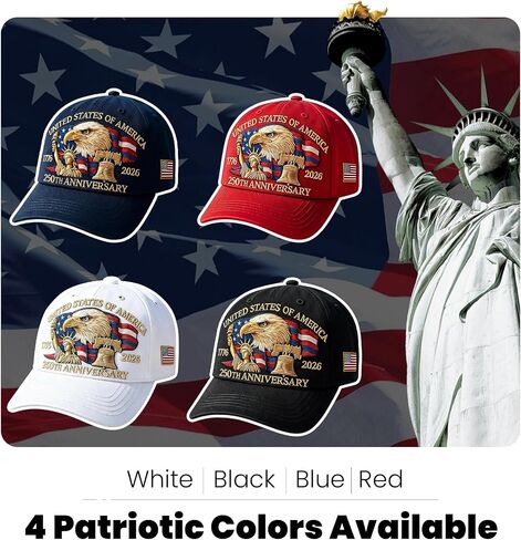 250 Anniversary USA Hat 1776–2026, America 250th Anniversary Hat, Patriotic USA Baseball Cap for Men Women in Saudi Arabia