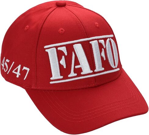 FAFO President Trump Cap – Premium Cotton Twill Patriot Hat, Red in Saudi Arabia