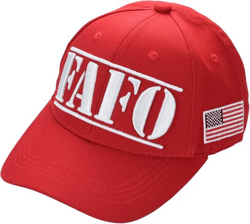 FAFO President Trump Cap – Premium Cotton Twill Patriot Hat, Red in Saudi Arabia