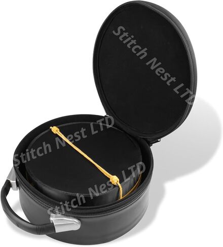 Masonic 32nd Degree Scottish Rite Cap with Carrying Case Set - Wings Down Royal Secret Regalia - Black & Gold Bullion Embroidery (Adjustable to Fit for All Head Sizes) in Kuwait