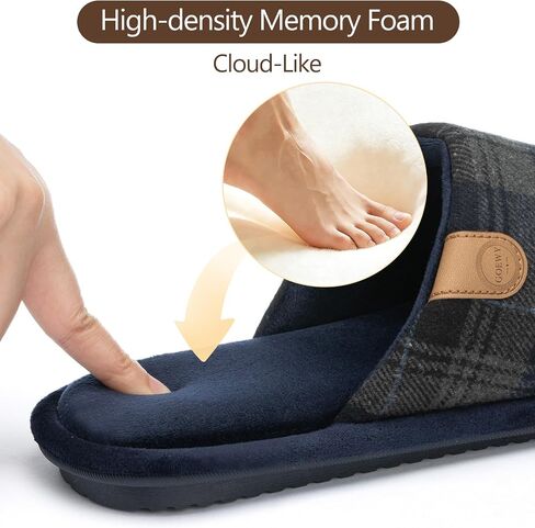 GOEWY Men's Slippers Open Toe Mens Slippers, Cozy Soft Indoor Outdoor House Slipper for Men with Memory Foam in Saudi Arabia