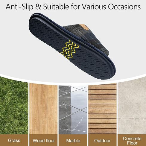 GOEWY Men's Slippers Open Toe Mens Slippers, Cozy Soft Indoor Outdoor House Slipper for Men with Memory Foam in Saudi Arabia