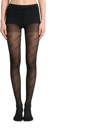 Women's designer transparent stockings, high waisted letter printed tight pants, slim fit style, with the effect of lifting and shaping the body. in Saudi Arabia