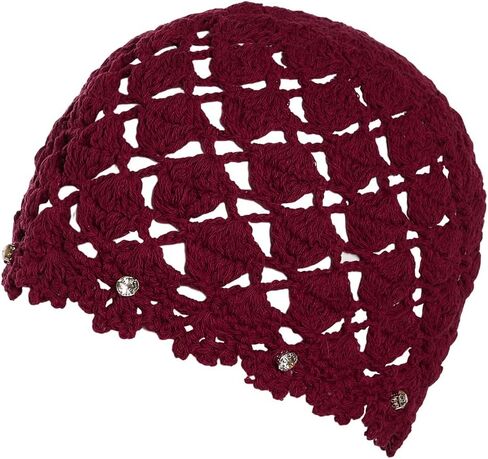 قبعات SweatyRocks النسائية المصنوعة من الكروشيه من Boho قبعة صغيرة مجوفة Y2k من الإكسسوارات in Kuwait