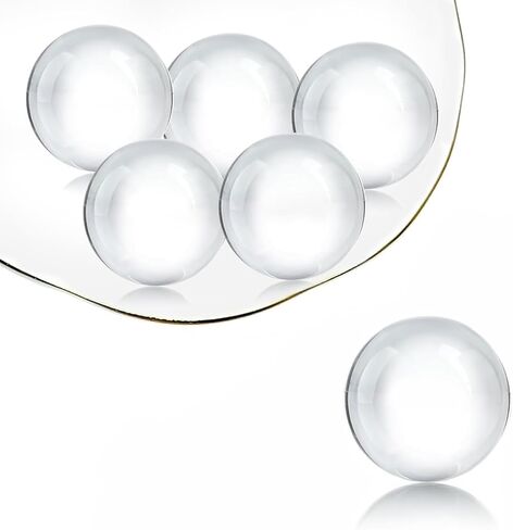 6PCS Clear Crystal Ball Spheres, Decorative Glass Orbs for Home Decor in Saudi Arabia