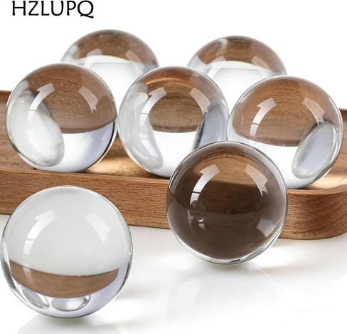 6PCS Clear Crystal Ball Spheres, Decorative Glass Orbs for Home Decor in Saudi Arabia