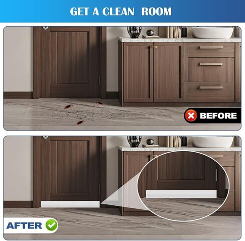 Door Sweep for Bottom of Door Draft Stopper, Quiet Silicone Brushes for Uneven Floor, Self-Adhesive Sweep Seal for Blocking Noise, Dust, Insect, Saving Energy, White, 39" L x 2" W in Saudi Arabia
