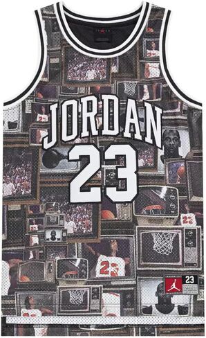 Nike Jordan Kids' Printed 23 Basketball Jersey, Dark Smoke Gray in Kuwait