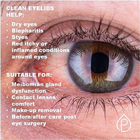 PUREFYEYE (100ml, 3.4oz) Hypochlorous Eyelid Daily Cleanser for Relief from blepharitis, Dry Eye, Skin Irritations, Rosacea, Pink Eye. Gentle, Non-irritating and Hypoallergenic. in Saudi Arabia