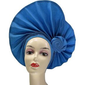 Luxury Nigerian Headtie Already Made African Headties Women Headbands Turban Cap Auto Gele Headgear 18025 in Kuwait