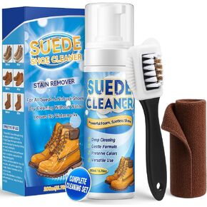 Sneaker Cleaner Kit Shoe Cleaning Solution for White Shoes Foam Formula for Suede Leather Canvas in Saudi Arabia