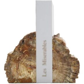 Bookend Support Minimalist Desktop Bookends Heavy,Wood Fossil Simulation Home Décor Bookends in Saudi Arabia