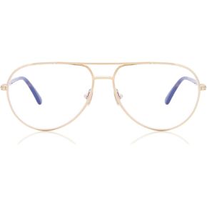 Tom Ford Eyeglasses FT 5829 -B 028 Shiny Rose Gold, t Logo/Blue Block Lenses in Kuwait
