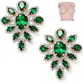 Rhinestone Tassel Nipple Pasties Body Nipple Cover Sticker Reusable Bra Petal Diamond Stickers for Women in Saudi Arabia
