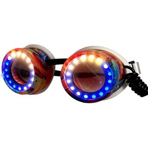 Pixel Goggles Programmable Rechargeable Light Up Funky Glasses Glow Flashing Glasses Steampunk Goggle in Saudi Arabia
