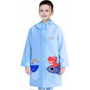 Boys Girls Raincoat Kids Rain Jacket Cartoon Poncho Waterproof Rainwear Slicker 2-12 Years in Kuwait