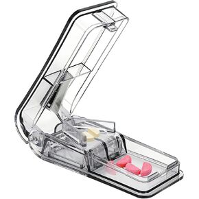 Pill Cutter for Small Large Pills, Pill Splitter with Easy-Cut Stainless Steel Blade, Tablets Cutter for Safely Cut Pills of Various Sizes in Saudi Arabia