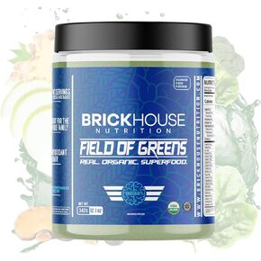 BRICKHOUSE NUTRITION Field of Greens Super Greens Powder | Doctor-Formulated Superfood Powder, Fruits & Veggies Supplement - Chocolate (Single Pack) in Saudi Arabia