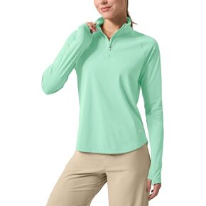 Willit Women's Sun Shirts Long Sleeve UPF 50+ Golf Quarter-Zip Pullover Lightweight Quick Dry Hiking Travel SPF UV T-Shirts in Kuwait