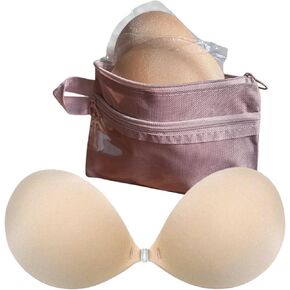 Adhesive Bra Strapless Backless Invisible Push Up Sticky Bra,Reusable Silicone Bra (B Cup) in Saudi Arabia