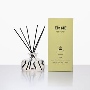 EMME NYC Yuzu Reed Diffuser – Luxury Home Fragrance, Long Lasting Flameless Diffuser with Natural Reeds, Non-Toxic & Pet Safe, Premium Glass Vessel, 6 oz in Saudi Arabia