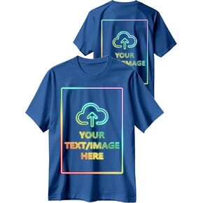 Custom T Shirts with Photo/Logo/Text - Personalized Comfort Cotton Tee for Men Women Design Your Own Shirt Front & Back Print in Saudi Arabia