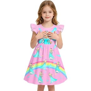Girls Princess Dress Kids Graphic Outfit Toddler Birthday Dresses in Saudi Arabia