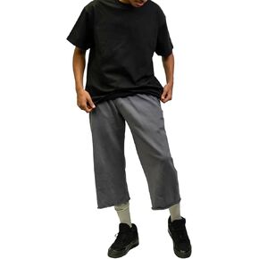 Cropped Sweatpants Men Y2K Baggy Sweatpants Athletic Basketball Distressed Hem Uncuffed Sweat Pants Loose Fit 2000S in Kuwait