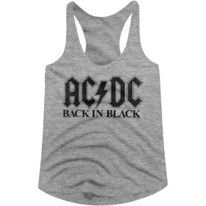 ACDC مرة أخرى باللون الأسود والرمادي المنقط للسيدات Racerback Tank Top Tee in Kuwait