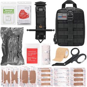 41 Pack IFAK Trauma Kit with Tourniquet, 4-Inch Israeli Bandage, First Aid Kit for Car, Camping, Hiking and Travel with Molle Bag in Kuwait