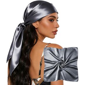Sumolux Head Hair Scarf for Women 35" Like Satin Silk Scarf Hair Wrapping Night Bandana Large Square Scarves in Kuwait