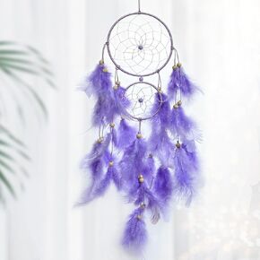 Purple Dream Catcher, Dreamcatcher for Girls,Handmade Feather Mobile Wall Decor Hanging for Girl Women Bedroom Dorm Room Decorations Home Ornament Birthday Festival Craft Gift in Saudi Arabia
