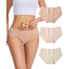 Sunm Boutique Natural Colored Cotton Underwear for Women, Undyed Skin-Friendly Women's Panties Breathable Bikini in Saudi Arabia